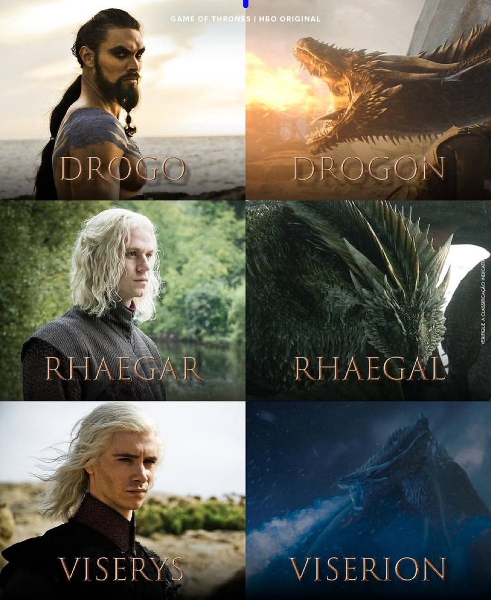 HOTDNewsHBO's tweet photo. The namesakes of Daenerys’ dragons https://t.co/JvVVGqc260