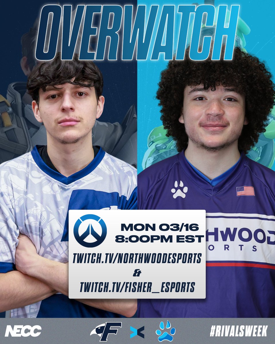 NorthwoodEsport's tweet image. Who will win the FIRST match of #RivalsWeek ?!

@neccgames Overwatch 🆚 @Fisher_Esports 
🎙️ @KevdogCasts 
📺 Twitch.tv/northwoodespor…