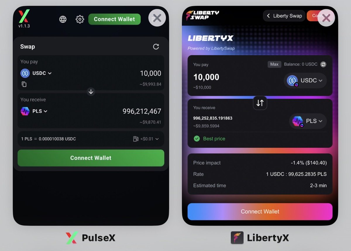 Liberty Swap⚡️Bridge2Pulse™️Privacy and Freedom tweet media