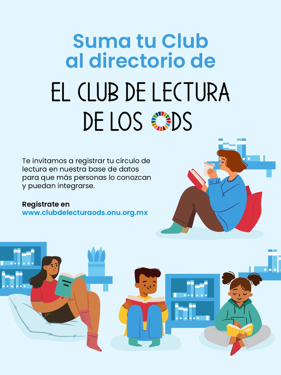 Leer en comunidad hace que las historias cobren vida💬📚

Si tu círculo de lectura comparte lecturas del Club de Lectura de los ODS, regístralo en el directorio para crecer la red lectora👉clubdelecturaods.onu.org.mx

🧒#ClubDeLecturaODS 👧