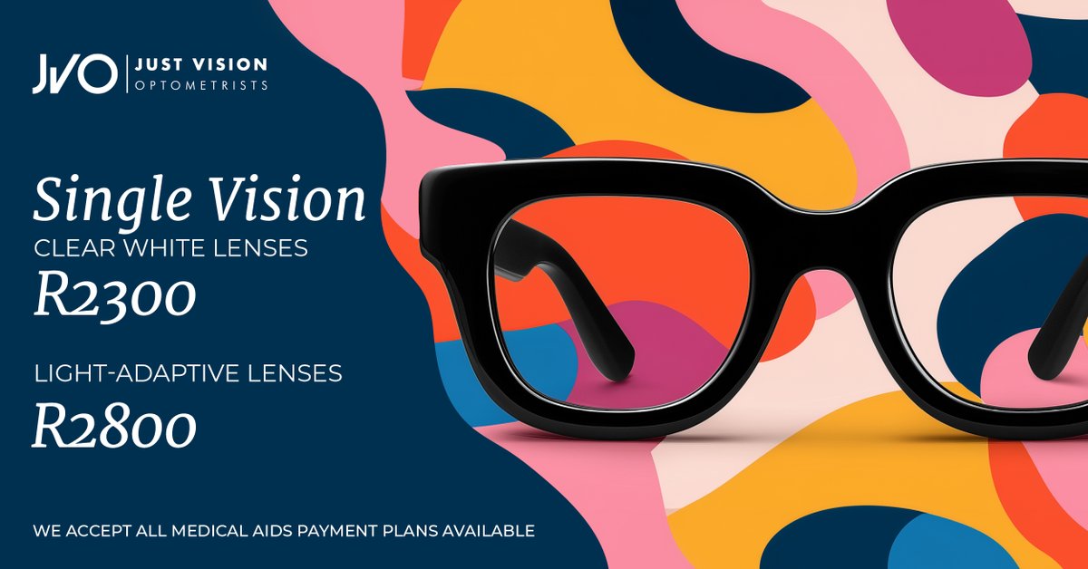 JustOptometrist's tweet photo. Contact us for more information or to book your appointment! ⠀
☎️ 053 871 2912 (Kimberley)
📱062 722 7674 (George)
☎️ 051 101 0762 (Bloemfontein)

🌐 https://t.co/0Pl9ZxzSHa

#JustVision #Bifocal #VisionComfort #EyeHealth https://t.co/ZsumX34a0O