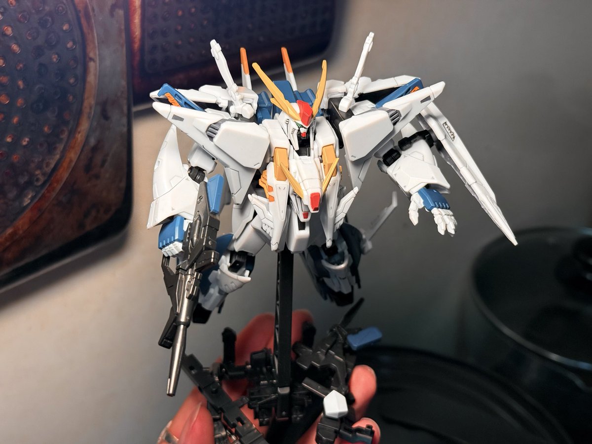 Gフレームfa09 クスィーガンダム 筆塗り部分塗装とスミ入れ #閃光の