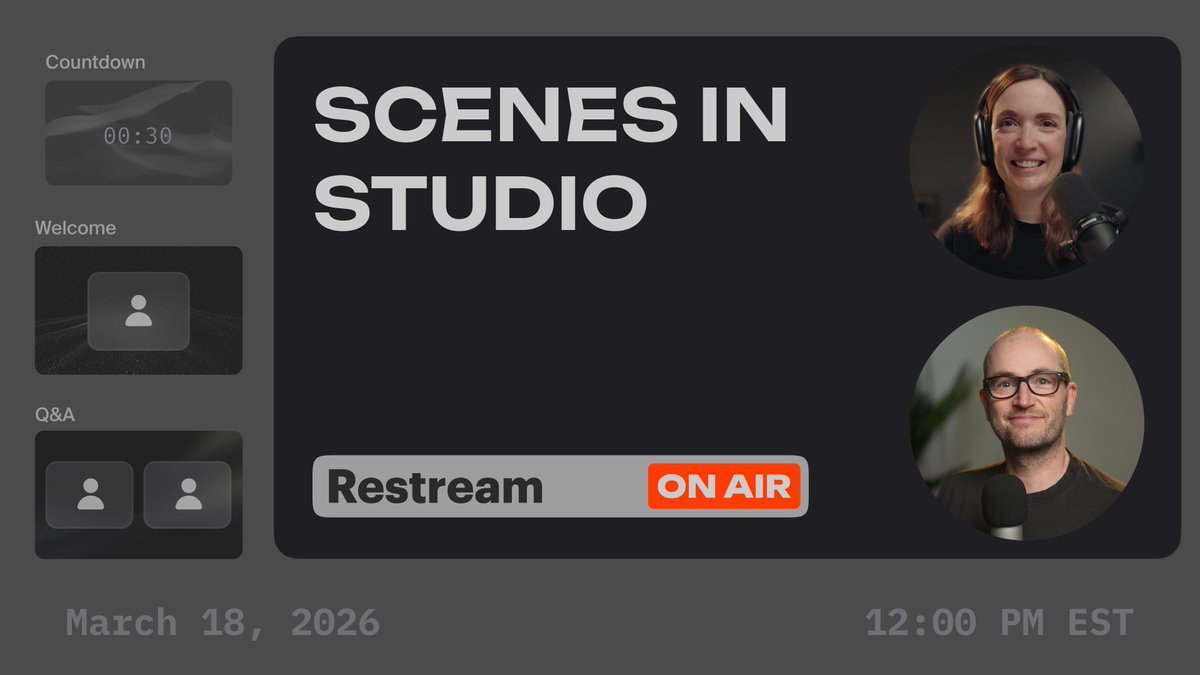 Restream tweet media