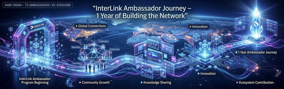 HARIYADAV29's tweet photo. Every journey begins with a single step.
One year ago, I started my path as an InterLink Ambassador, and since then it has been a journey filled with learning, challenges, growth, and meaningful contributions.
#InterLink #ITLG #ITL #1YearInterLinkAmbassador #InterLinkCommunity https://t.co/6Oq1pYvRRi