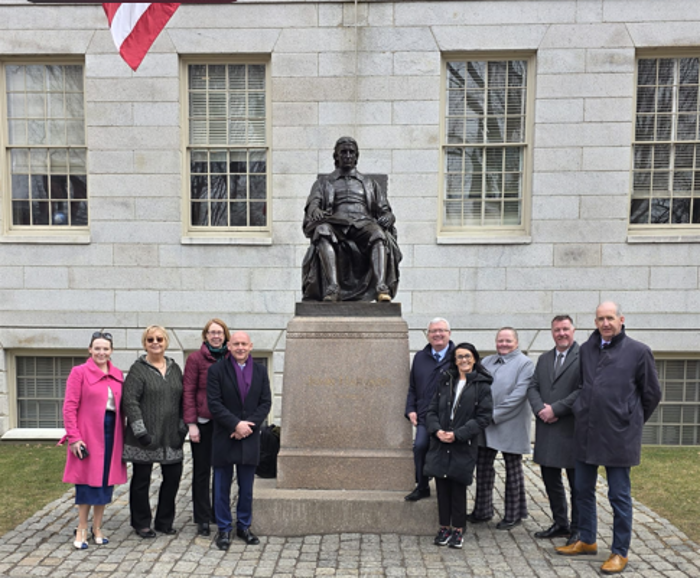 AgeFriendlyIrl's tweet photo. On Friday Age Friendly Ireland were delighted to be meeting with Professor Arthur Kleinman and colleagues in Harvard Medical School, Harvard University Boston Campus. 
Great discussions with Harvard Medical School on the opportunities and challenges of our growing ageing population. We were proud to share Ireland’s Age Friendly Ireland approach and to learn from Harvard’s work on healthy ageing and prevention. Collaboration and shared learning are key as we plan for longer, healthier lives.
@harvardmed @meathcoco