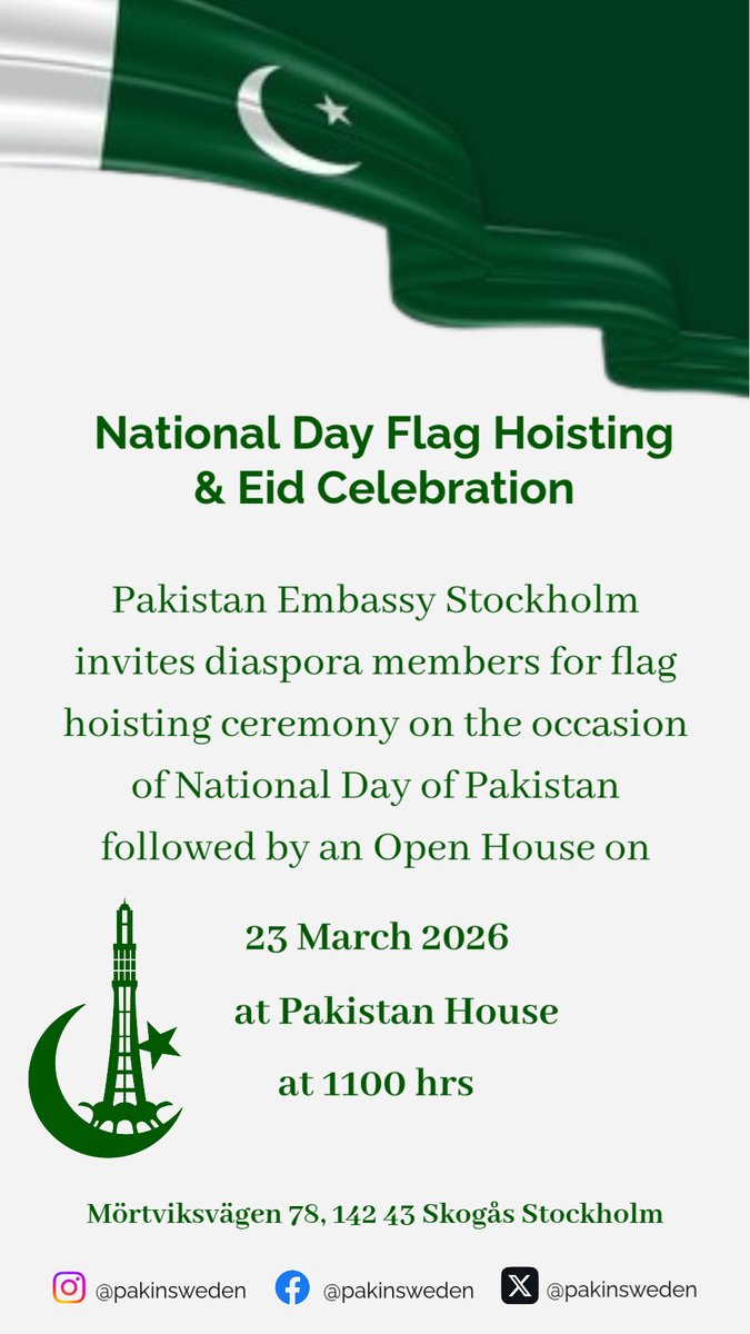 Pakistan Embassy Sweden tweet media