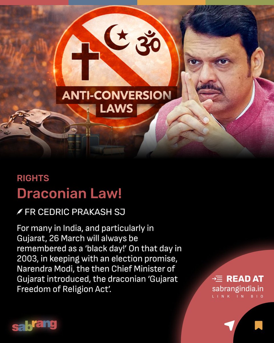 sabrangindia's tweet image. Draconian Law or Necessary Control? A Debate on State Power and Civil Liberties

#draconianlaw #civilliberties #IndiaNews #sabrangindia

sabrangindia.in/draconian-law/