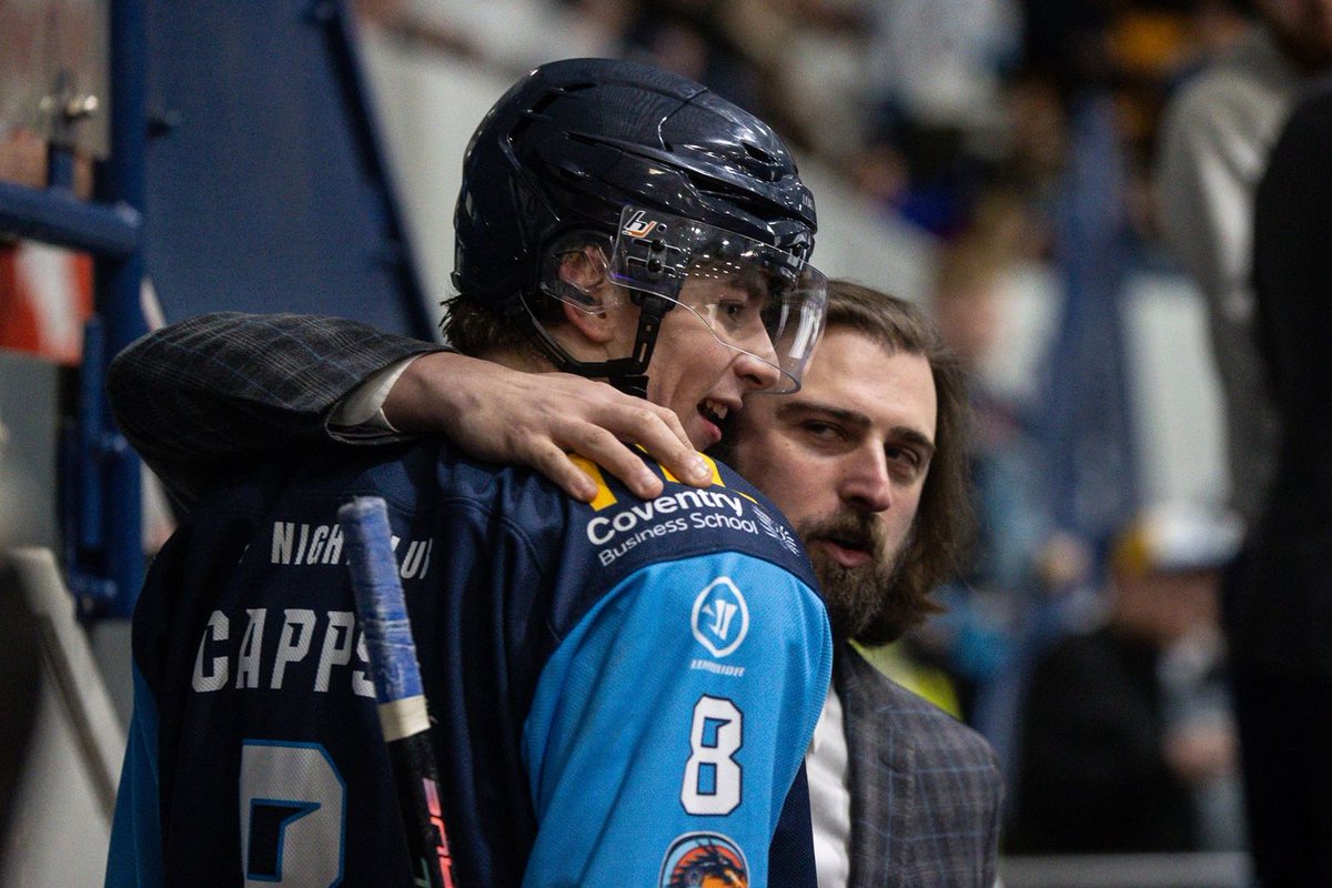 covblazehockey's tweet photo. 🗣️ Capps: "It was magnificent. It’s a dream come true - you always want to score that first goal. I couldn’t get it last season, so to get it in my first game of this season is pretty cool." https://t.co/KmOyEhFhx5