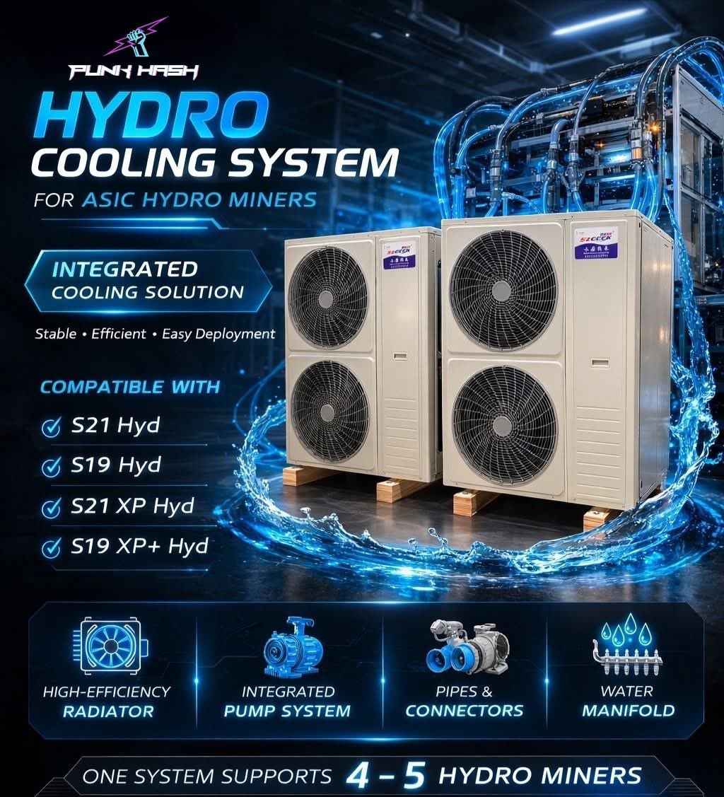 anzhi96415449's tweet photo. 🔥 Hydro Cooling Solution for ASIC Miners
💧 Cooling System Includes
Radiator
Pump
Pipes
Water Manifold
Complete water circulation loop.
⚡ Supports 4–5 Hydro Miners
#BitcoinMining
#CryptoMining
#Antminer
#HydroMining
#MiningHardware
#ASICMiner
#MiningPowerSupply
#PunkHash https://t.co/GxOoGHRDbo