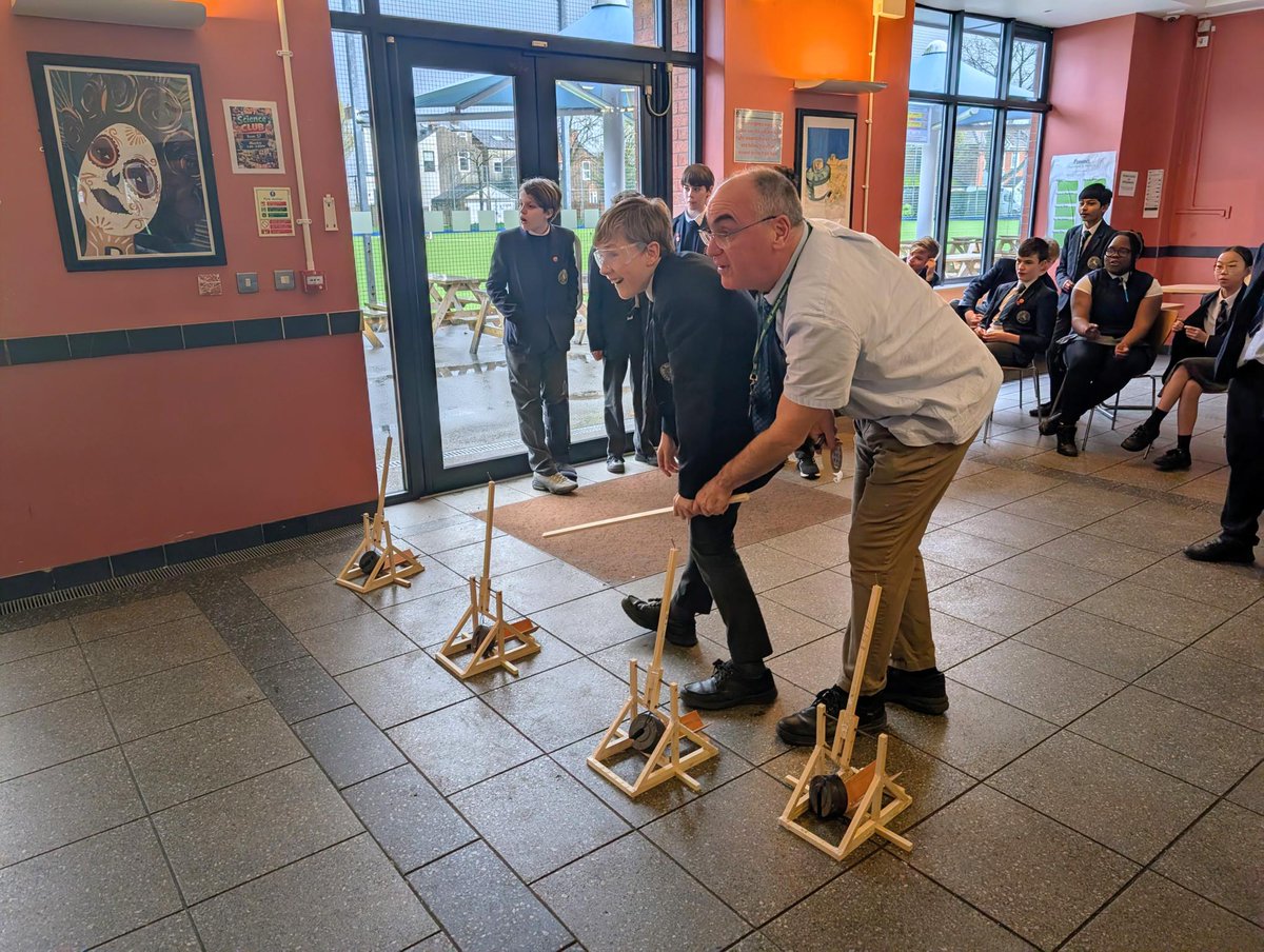 UrmstonGrammar's tweet image. Our Y8 &amp;amp; 9 students got hands-on in a Design Technology workshop, designing, building and testing their own trebuchets for British Science Week! Fantastic creativity, teamwork and engineering skills on display: well done to everyone who took part! #BritishScienceWeek2026#Y8#Y9#DT