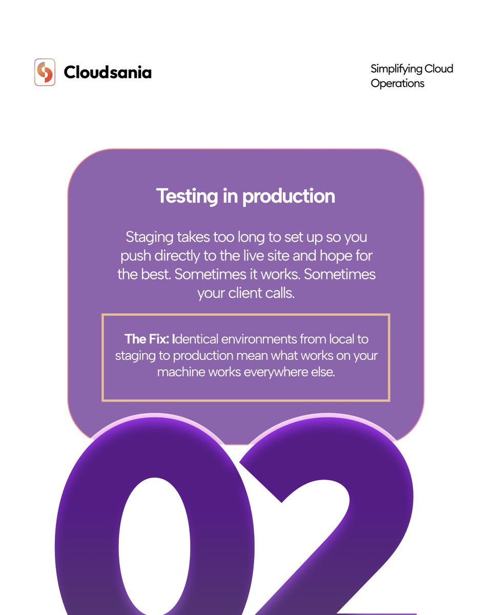 cloudsania's tweet photo. Still doing it the hard way? 😅 

Swipe through these 3 deployment mistakes and tell us which one hits closest to home 👇

#WebDevelopment #Developers #DevLife #PHP #Laravel #WordPress https://t.co/wyVsgkD8tH