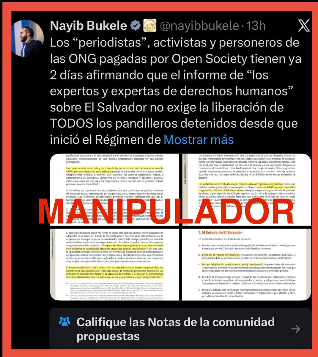 Doy por inaugurada una nueva sección de esta cuenta:

#LasFalaciasDeBukele

Una sección donde diseccionaremos los discursos y tweets de Nayib Bukele, que es un experto en la generación de falacias y en torcer la narrativa y los discursos a su conveniencia. No fue a la