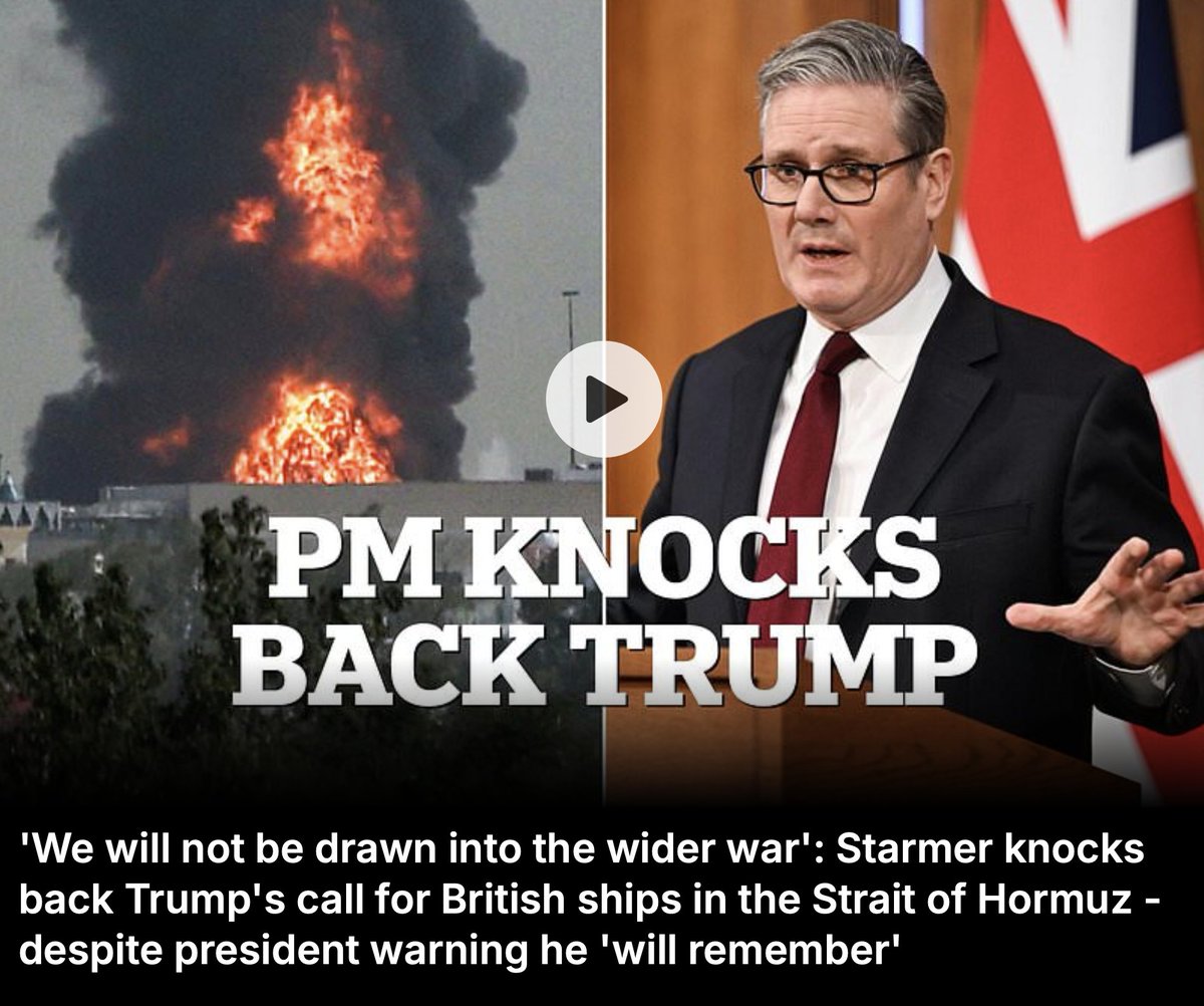 PM <a href="/Keir_Starmer/">Keir Starmer</a> - we're not getting dragged into Trump's war; we'll consider options to reopen the Strait; we're using law to stop energy price rip offs and helping oil-burning homes; we're not slowing down on clean, secure energy... 1/ that's rock steady Labour values in power