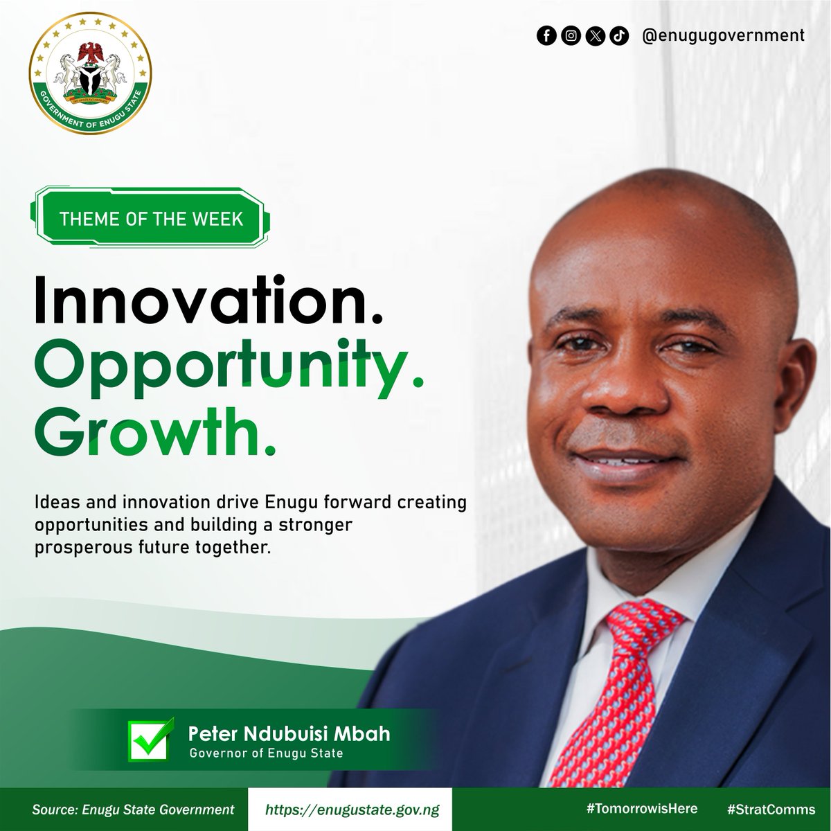 enugugover76588's tweet image. Celebrating leadership that drives innovation, opportunity, and growth in Enugu State. Here’s to vision, progress, and moving forward.
#EnuguInnovation #LeadershipInAction #GrowthAndOpportunity #VisionaryLeadership #ProgressForward #EnuguState #DevelopmentJourney