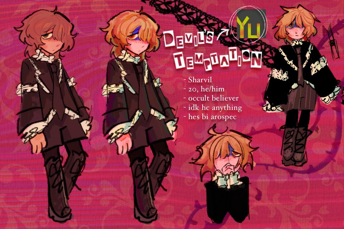 HELLO!!! in case you wanted to draw him (or see him) heres the official reference for YUMA's design in the MV! His name is sharvil or you can call him devilyuma (curtesy of cinna)💖
#vocagathering2026 #synthesizerV