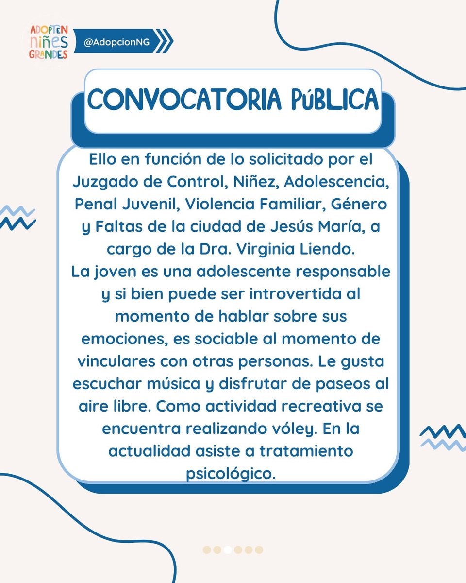 #AdoptenNiñesGrandes tweet media