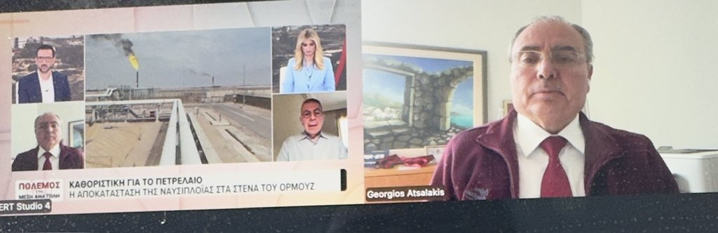 AtsalakisGeorge's tweet photo. ERT NEWS TV: Οι επιπτώσεις του πολέμου-Πως αλλάζει ο κόσμος  στο Ιράν. Αναλύει  ο Γ. Ατσαλάκης  #EU #ai #oil #iran #tariffs #polypolic #polycentric   #gdp #gas #LNG #india  #usa #stocks  #bitcoin #petrol  #ai #imec #energy  #dollar #tradedeficit #china #debt #France #Russia https://t.co/4sFnHwlOHp