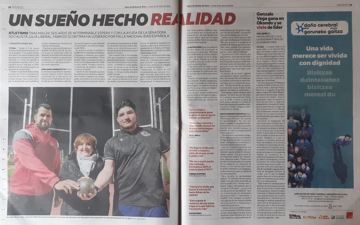 JULIA_LIBERAL's tweet photo. Detrás de cada deportista hay años de esfuerzo y sacrificio.  

Hoy me alegra haber podido ayudar, desde mi responsabilidad pública, a que pueda obtener la nacionalidad y seguir luchando por sus metas.  

Para esto también sirve la política
https://t.co/sumIFbEL5q
@gpssenado https://t.co/Y82MK4utGq