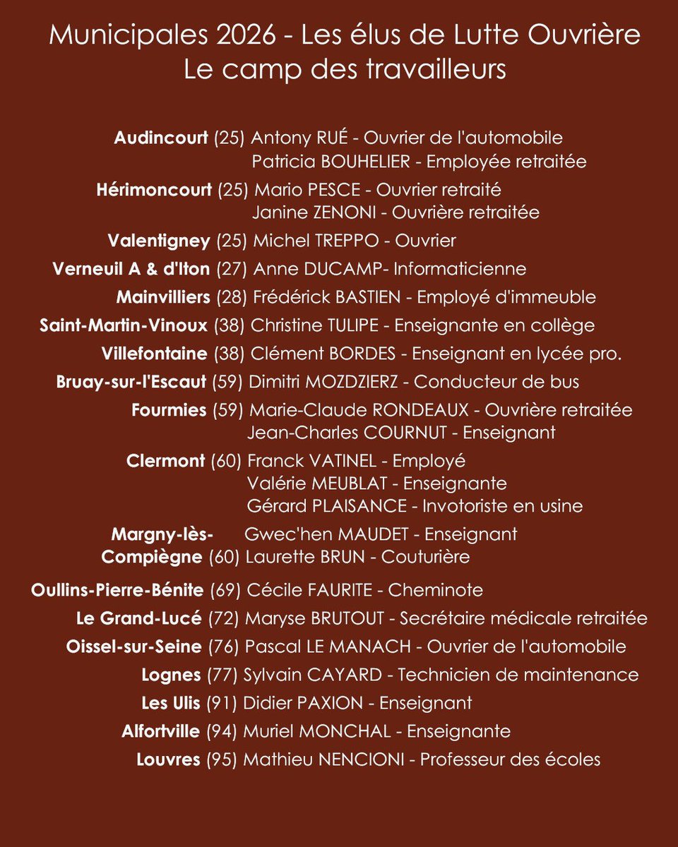 Je salue mes 24 camarades élus dans des conseils municipaux !