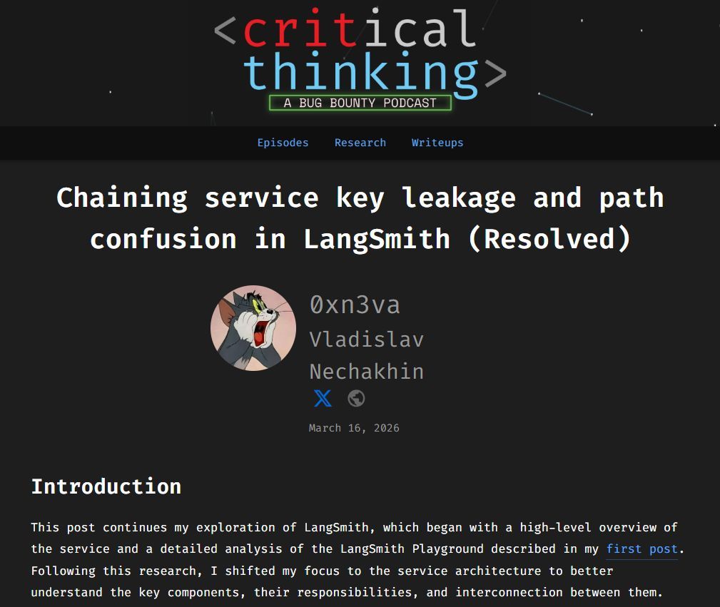 Critical Thinking - Bug Bounty Podcast tweet media