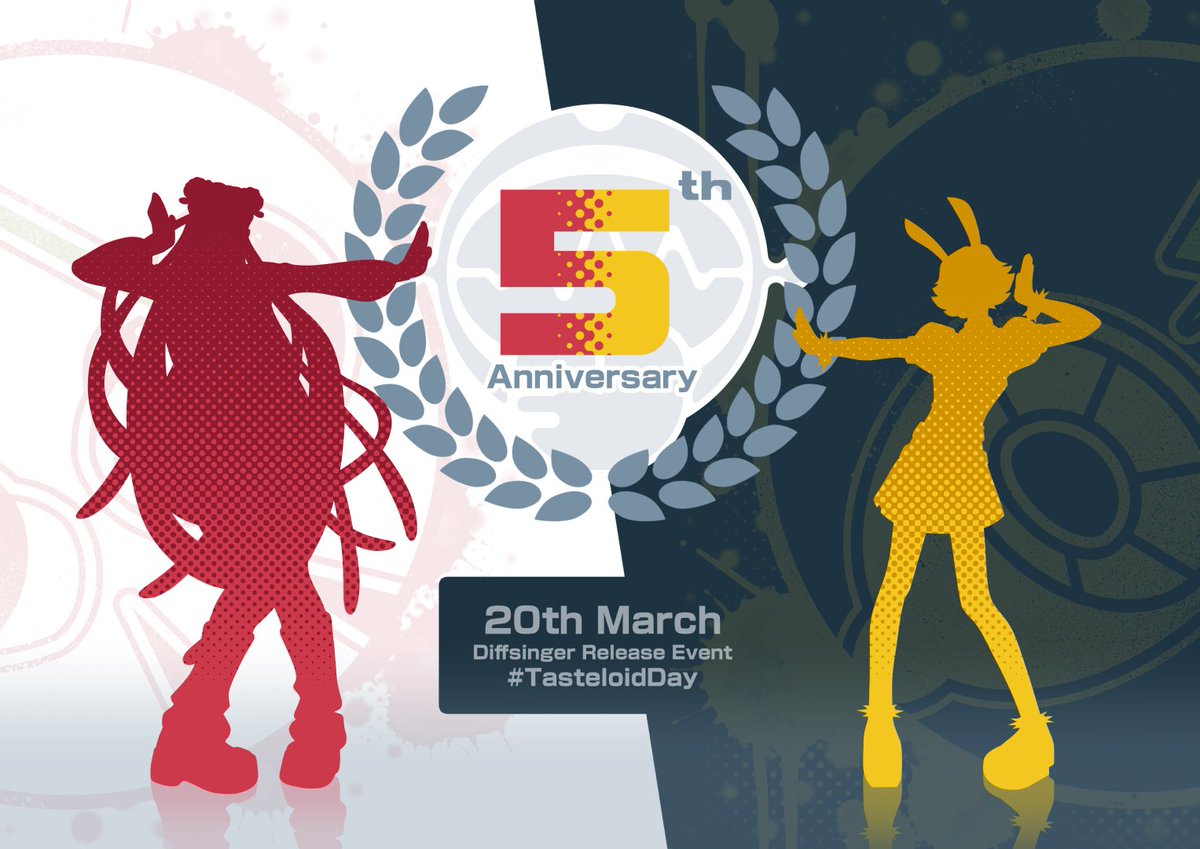 👅Tasteloid's 5th anniversary is this Friday! 👅
#UTAU #Diffsinger

We'll be celebrating by releasing two long-awaited voicebanks. Join us in celebrating half a decade of Tasteloid with the tag #TasteloidDay! Thank you for 5 years of amazing support!