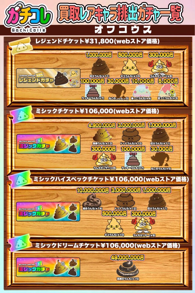 kous_22's tweet photo. ガチコレ買取ガチャ一覧🎰

どのキャラが
いくらで買取なのか
まとめてます。

確認はこちら👇
https://t.co/9DWpl8UnLH

#ガチコレ #ガチコレ買取 https://t.co/HU49SuCI1H