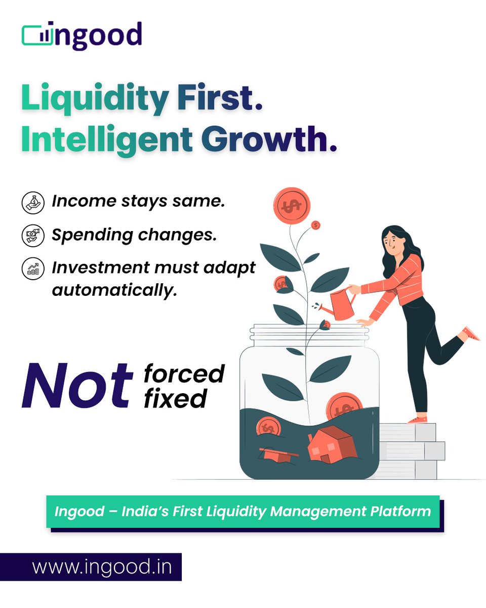 IngoodFin's tweet photo. Investing isn’t just about how much you earn.
It’s about how intelligently your money flows.
Spending changes every month.
Your investing should adapt with it.
Liquidity first. Growth next.
With InGood, cash flow comes before commitments.
#InGood
#CashFlowManagement https://t.co/0y4XzuJhdd