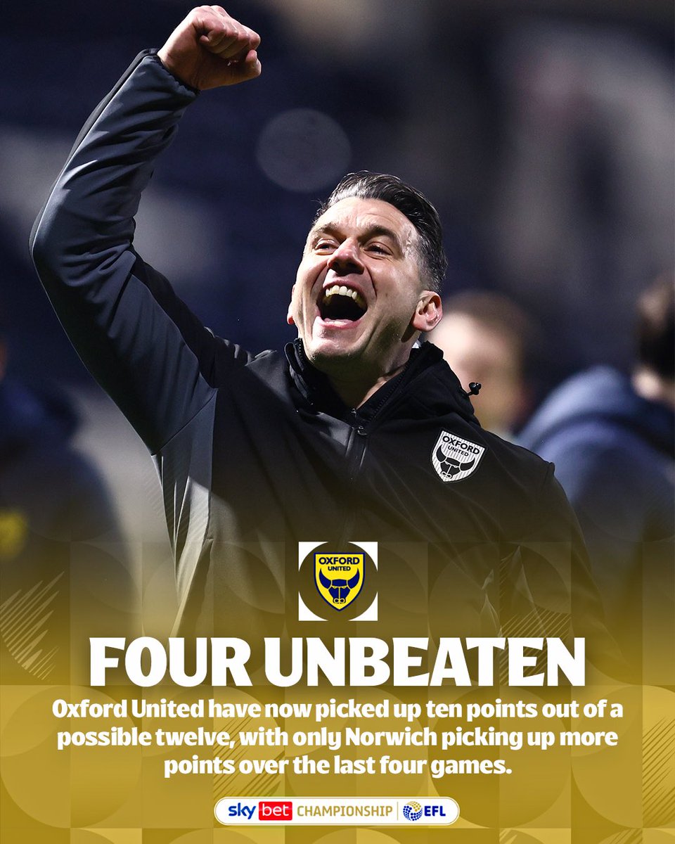 Finding form when it matters 📈

#EFL | <a href="/OUFCOfficial/">Oxford United</a>
