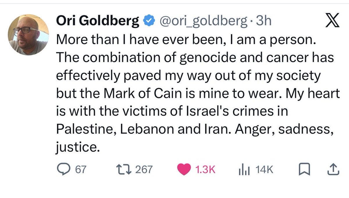 thedebunk's tweet photo. Thank you @ori_goldberg for your courage and honesty. https://t.co/E481AalMJL