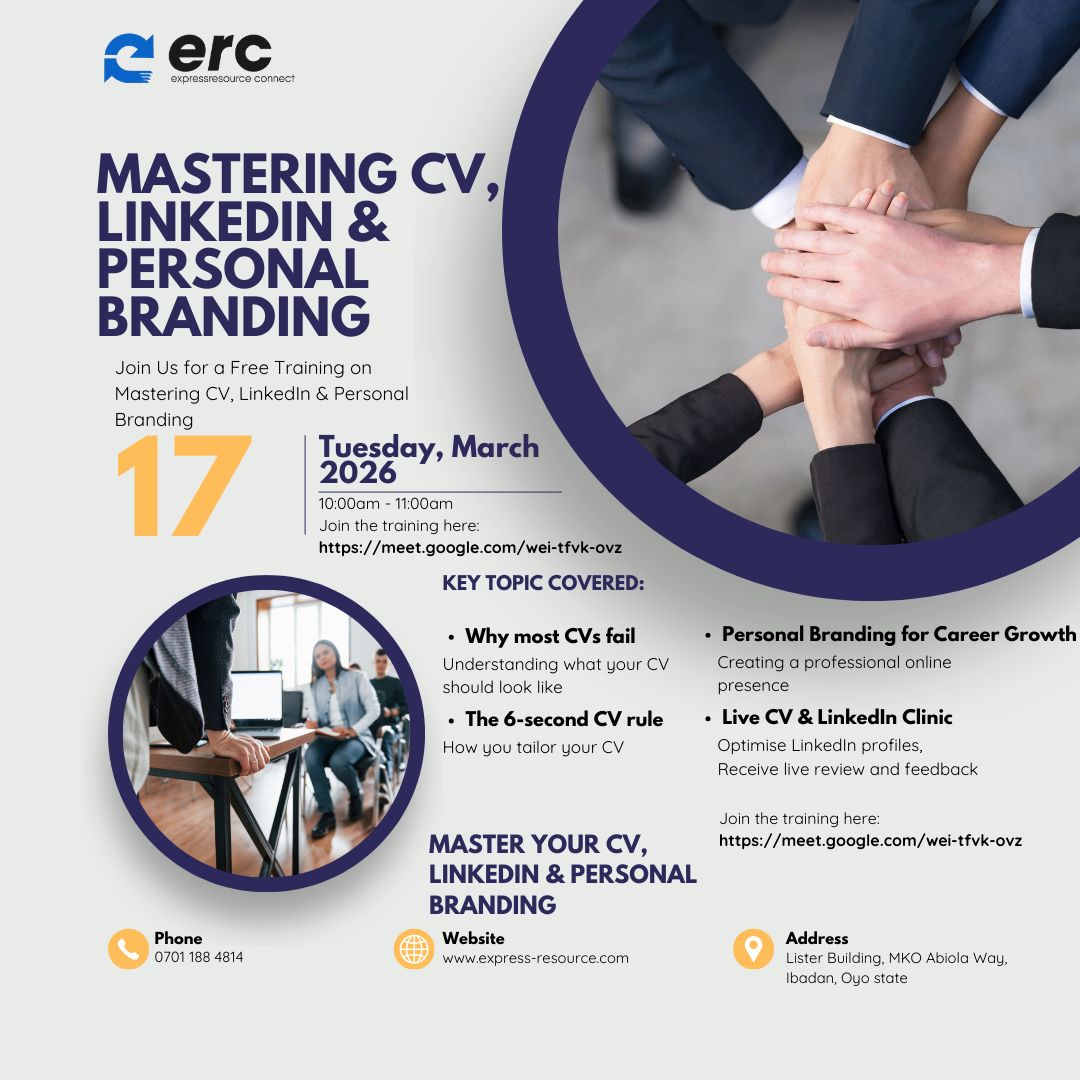 expressconnect's tweet photo. Recruiters spend 6 seconds reviewing a CV.
Join our FREE training on: Mastering CV, LinkedIn &amp; Personal Branding
Learn how to:
✔ Fix CV mistakes
✔ Optimise your LinkedIn
✔ Build a strong personal brand
✔ Get live CV feedback
17th March, 2026

#CVTips #HRTraining https://t.co/m9RoWmIbSW