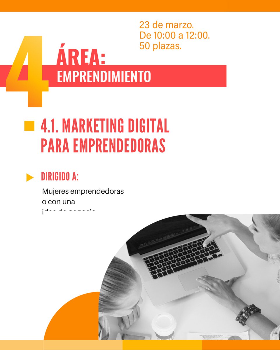 IA_Mujer's tweet image. 💡 ✨ Si eres emprendedora o empresaria y quieres impulsar la presencia online de tu proyecto, esta formación te interesa.

⬇️🧵 (HILO)

#IAMContigo #IAM #Formación #MarketingDigital