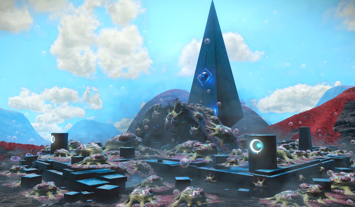 InfestationNMS's tweet photo. An Alien Monolith, on the planet Uthmi Beta has been infested. https://t.co/QJIeRLvqFD