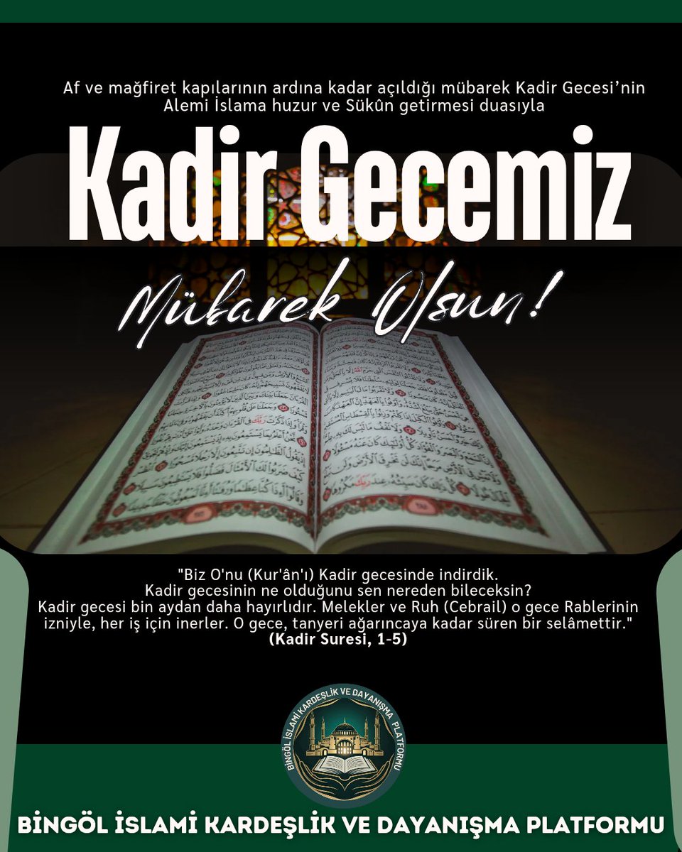 Bingöl İslami Kardeşlik ve Dayanışma Platformu tweet media