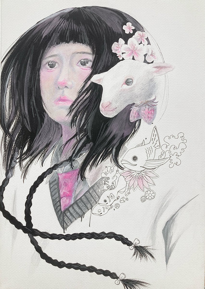 自画像着彩 半年間ありがトーリン