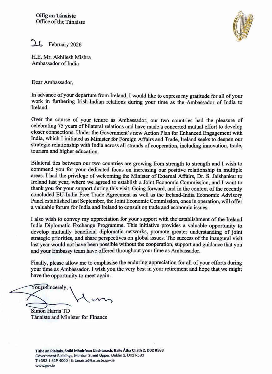 India in Ireland (Embassy of India, Dublin) tweet media