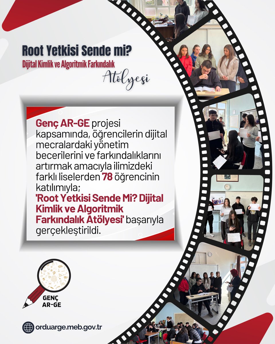 OrduARGE's tweet photo. 🔎Genç ARGE etkinlikleri kapsamında öğrencilerin dijital mecralarda yönetim becerilerini ve farkındalıklarını artırmak amacıyla ilimizde farklı liselerden 7️⃣8️⃣ öğrencinin katılımıyla atölye çalışması gerçekleştirildi.

#gencarge

@tcmeb @meb_sgb @ayhanozturkmeb @mfvargeloglu https://t.co/TMHnNvEt8V