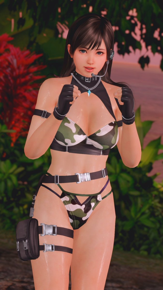 アリーナ中なので、バトル風の水着をこころちゃんに着てもらいました！あとちょっと、がんばるぞ！
#DOAXVV #こころ