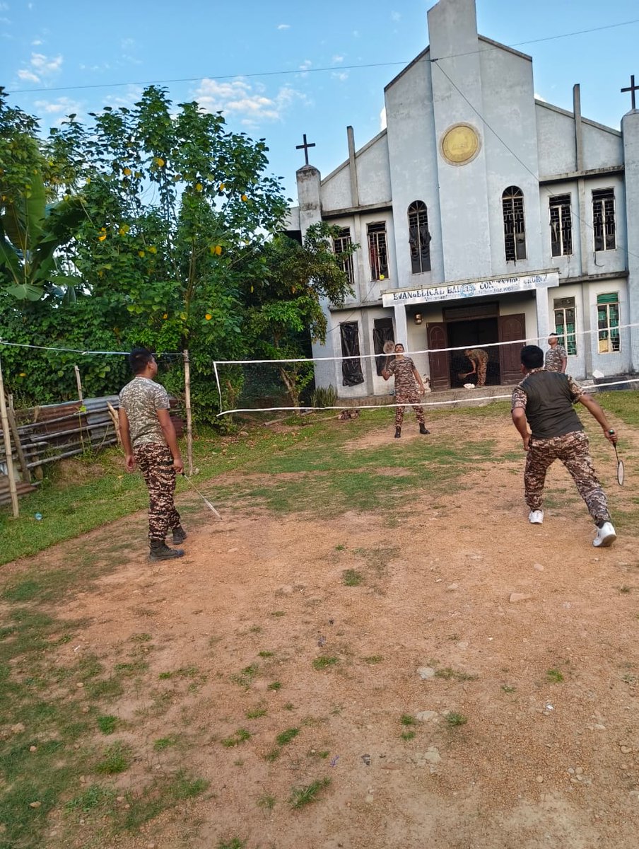 48bnCrpf's tweet photo. Sports nurture strength and solidarity. Evening games at 48 Bn CRPF encouraged teamwork, agility and a spirited atmosphere, strengthening bonds and boosting morale among personnel. #48BnCRPF #CRPF #EveningGames #TeamSpirit #ForceWellbeing 🇮🇳 https://t.co/K7273qWVVY