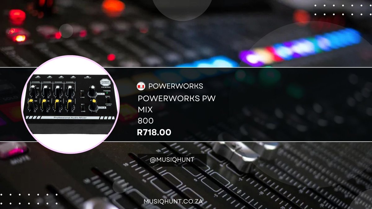 Ready to make every gig sound legendary?
PowerWorks analogue mixers bring pro features home: clean preamps, built-in effects, Bluetooth + USB – perfect for bands, churches, events &amp; home studios.
Which PowerWorks mixer is joining your setup? 
#PowerWorks #AudioMixing #LiveSoundSA