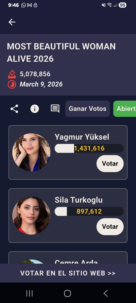 Buenos días hermosa familia y ejército de Yagmur espero tengamos un día bendecido por Dios, recordarles que sigan votando aquí se nos están acercando muy rápido no nos distraigamos hagamos más grande la diferencia 🙏👇