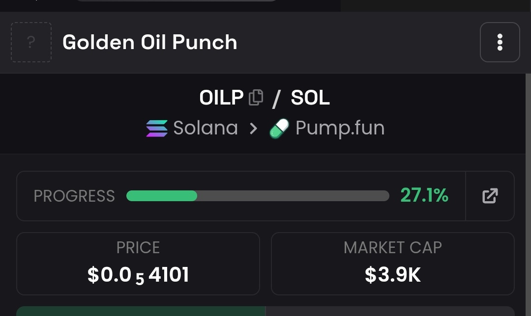 $OILP
次の低MC銘柄はコイツや!
初日から持ってるけど、今夜からレイドやるっぽい。
動きが出始めたので紹介。
盛り上がるとええなぁ。
この子はpumpなのでラグはないからね。