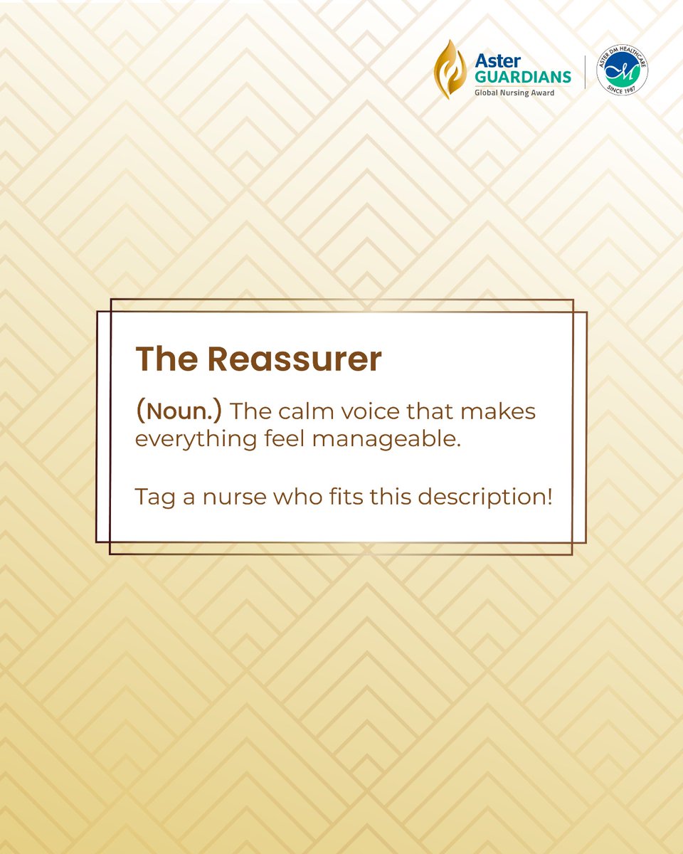 AsterGuardians's tweet image. Some nurses have a way of steadying a room without raising their voice. With a gentle explanation or a quiet nod, they turn uncertainty into understanding and fear into focus.
Tag the nurse whose presence alone makes difficult moments feel lighter.
#Nurse #NurseLife #NursesUnite