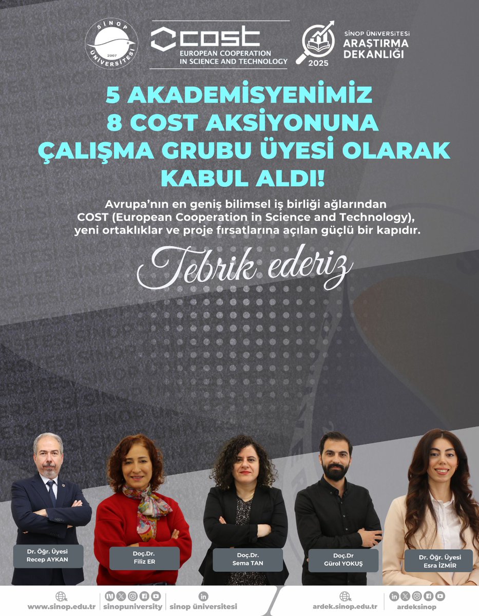 Sinop Üniversitesi Araştırma Dekanlığı tweet media