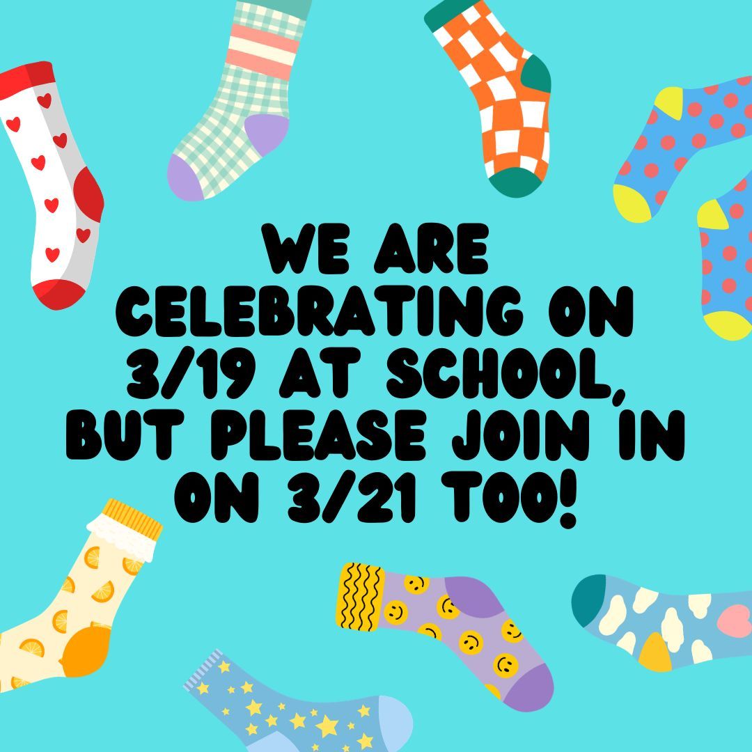 ElementaryMount's tweet photo. Rock Your Socks Day is coming up! 🧦💙
Don’t forget to grab your crazy, colorful socks and show your support. If you need a pair, now’s the time to get them! Let’s celebrate inclusion and rock those socks together! https://t.co/U0QUiCOpYg