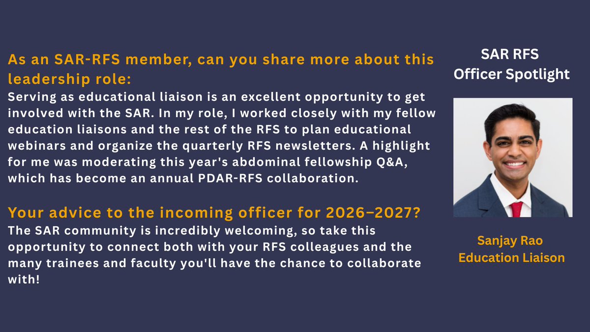 SAR Resident and Fellow Section tweet media