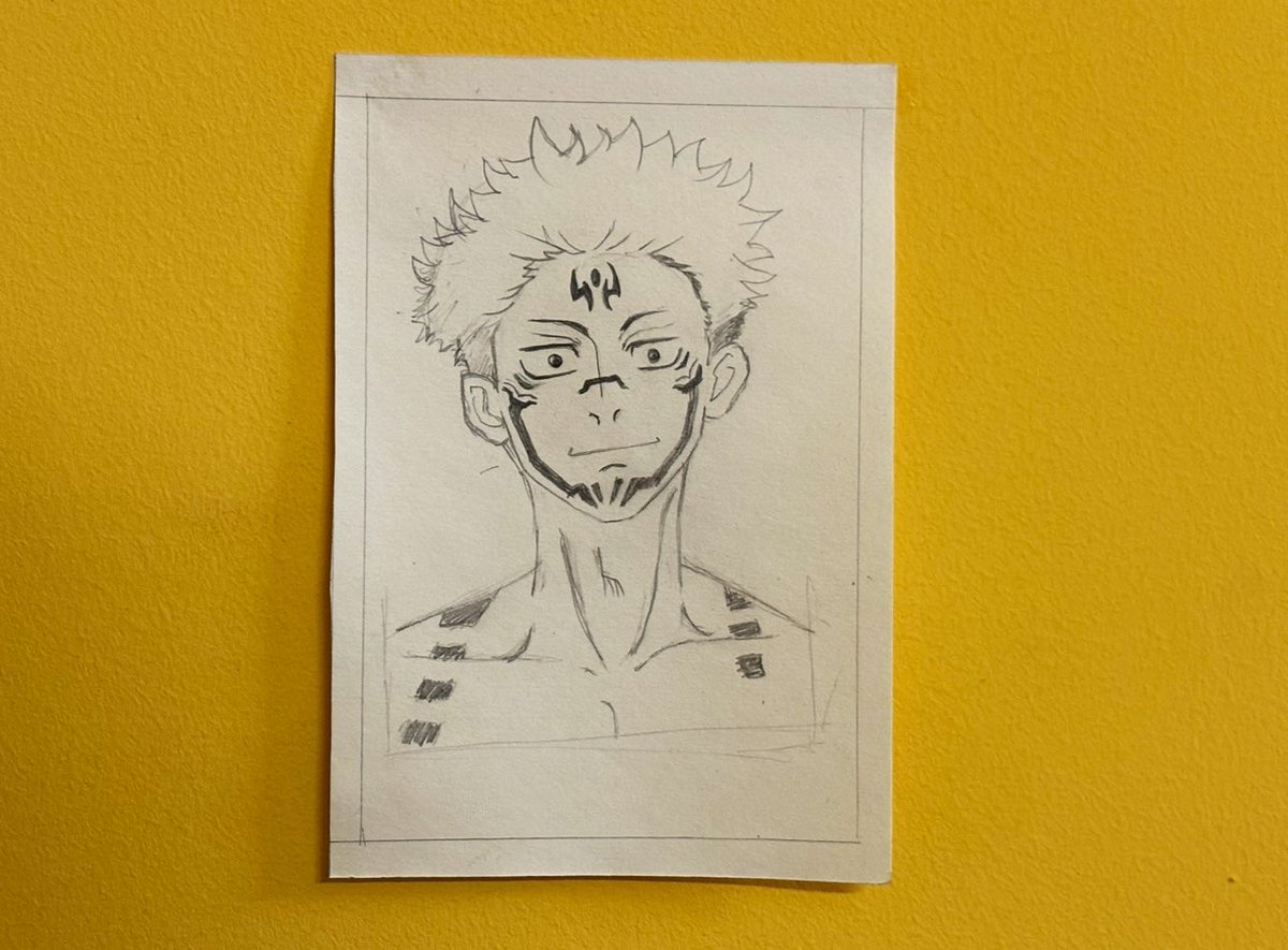 Not really into drawing but sometimes I sketch for fun… tried drawing Sukuna today. What do you think?🎨🖌️