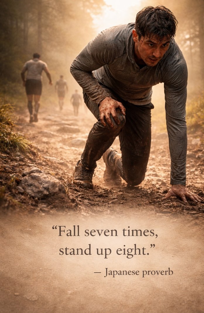 Quote89211Daily's tweet photo. Fall seven times, stand up eight.  Japanese proverb
#Proverb #DailyProverb #Wisdom
#Motivation #Resilience #NeverGiveUp #KeepGoing https://t.co/wvjfl98ICD