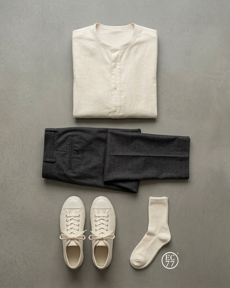 ECSEVENSEVEN's tweet image. In a recession, the most valuable currency you have is FOCUS. 

Every minor decision, something like matching a tie to a collar, drains your "Decision Capital" before your first 10 AM call. 🧵• #styletips #menswear