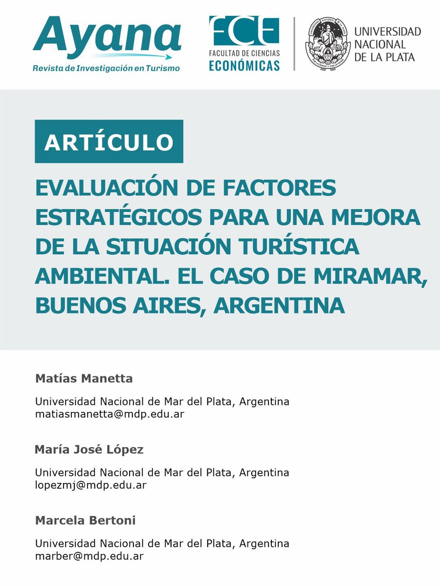 Ayana - Revista de Investigación en Turismo tweet media