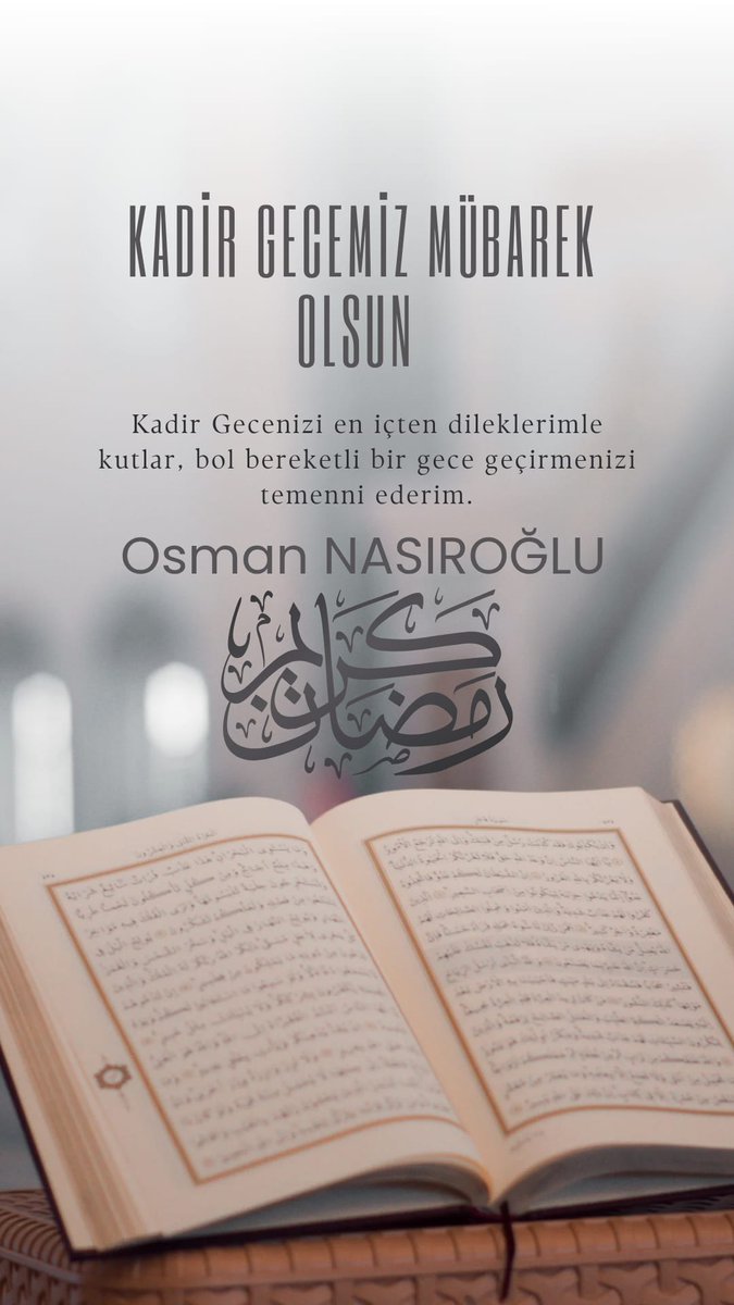 OsmanNASIROGLU's tweet photo. Kadir Gecemiz mübarek olsun https://t.co/DjrUOdJ4S8